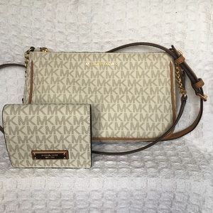 Michael Kors Crossbody and Wallet Set - EUC